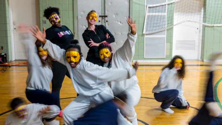 Jubilation Fellow Emma Davis with her choreography class