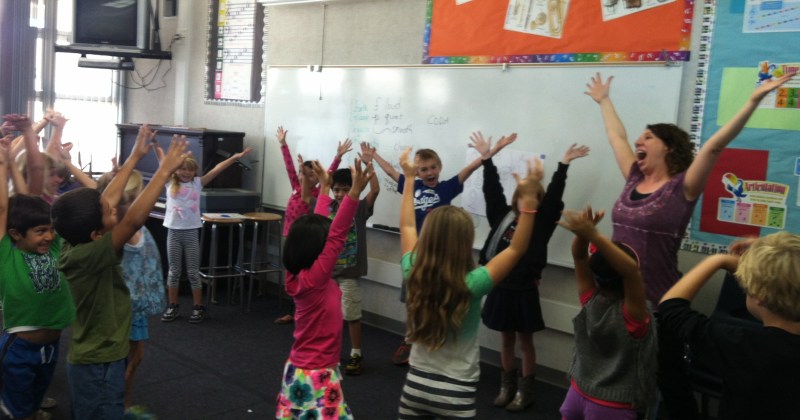 Jubilation Fellow Beth Sussman with students