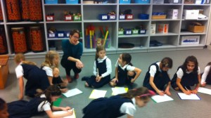 Jubilation Fellow Sarah Taylor Ellis with students